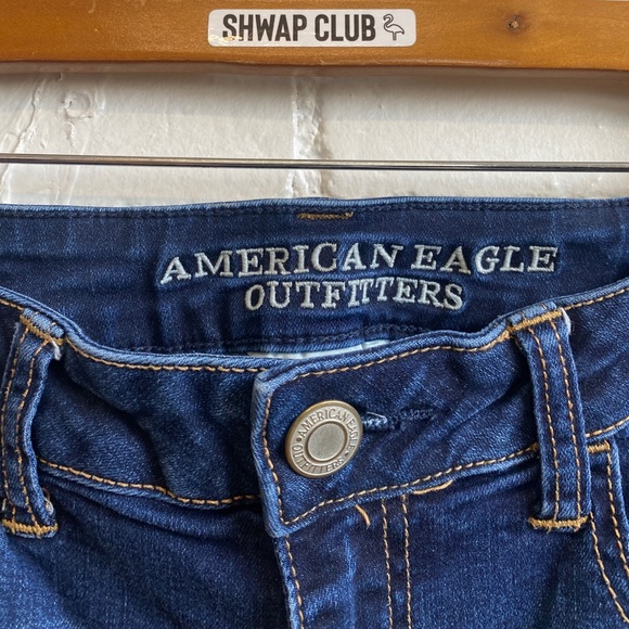 AMERICAN EAGLE OUTFITTERS hi rise jeggings blue jeans long 9002 - Picture 4 of 6